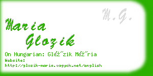 maria glozik business card